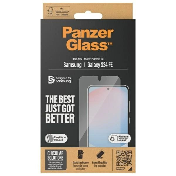 PanzerGlass Ultra-Wide Fit apsauginis stiklas Samsung Galaxy S23 FE – Skaidrus 3