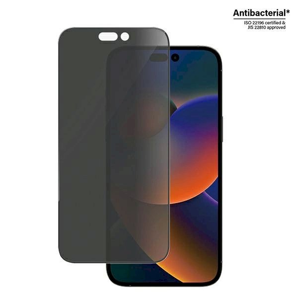 PanzerGlass Ultra-Wide Fit apsauginis stiklas Antibacterial PrivacyPositioner iPhone 14 Pro Max PanzerGlass Ultra-Wide Fit apsauginis stiklas Antibacterial PrivacyPositioner iPhone 14 Pro Max