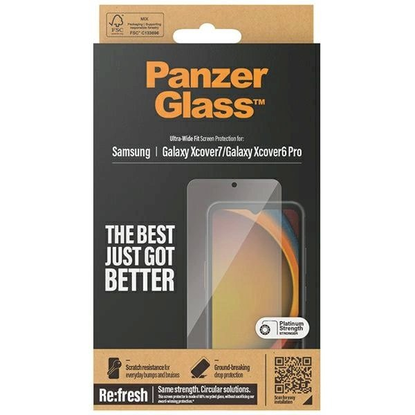 Samsung Galaxy Xcover7 / Xcover6 Pro PanzerGlass Ultra-Wide Fit grūdintas stiklas 3 Samsung Galaxy Xcover7 / Xcover6 Pro PanzerGlass Ultra-Wide Fit grūdintas stiklas 3
