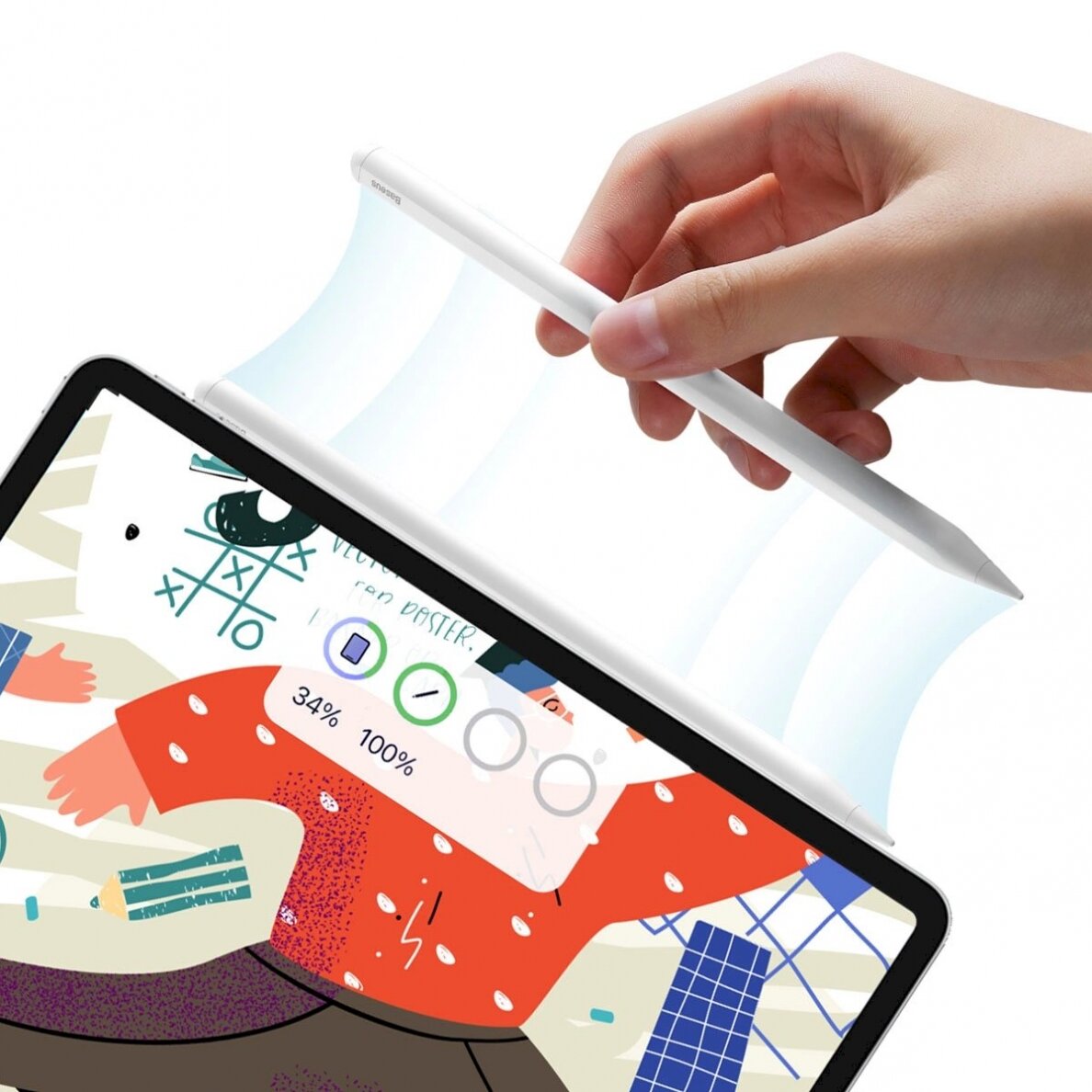 Pieštukas stylus iPad Baseus Smooth Writing 2 SXBC060102 - baltas 1