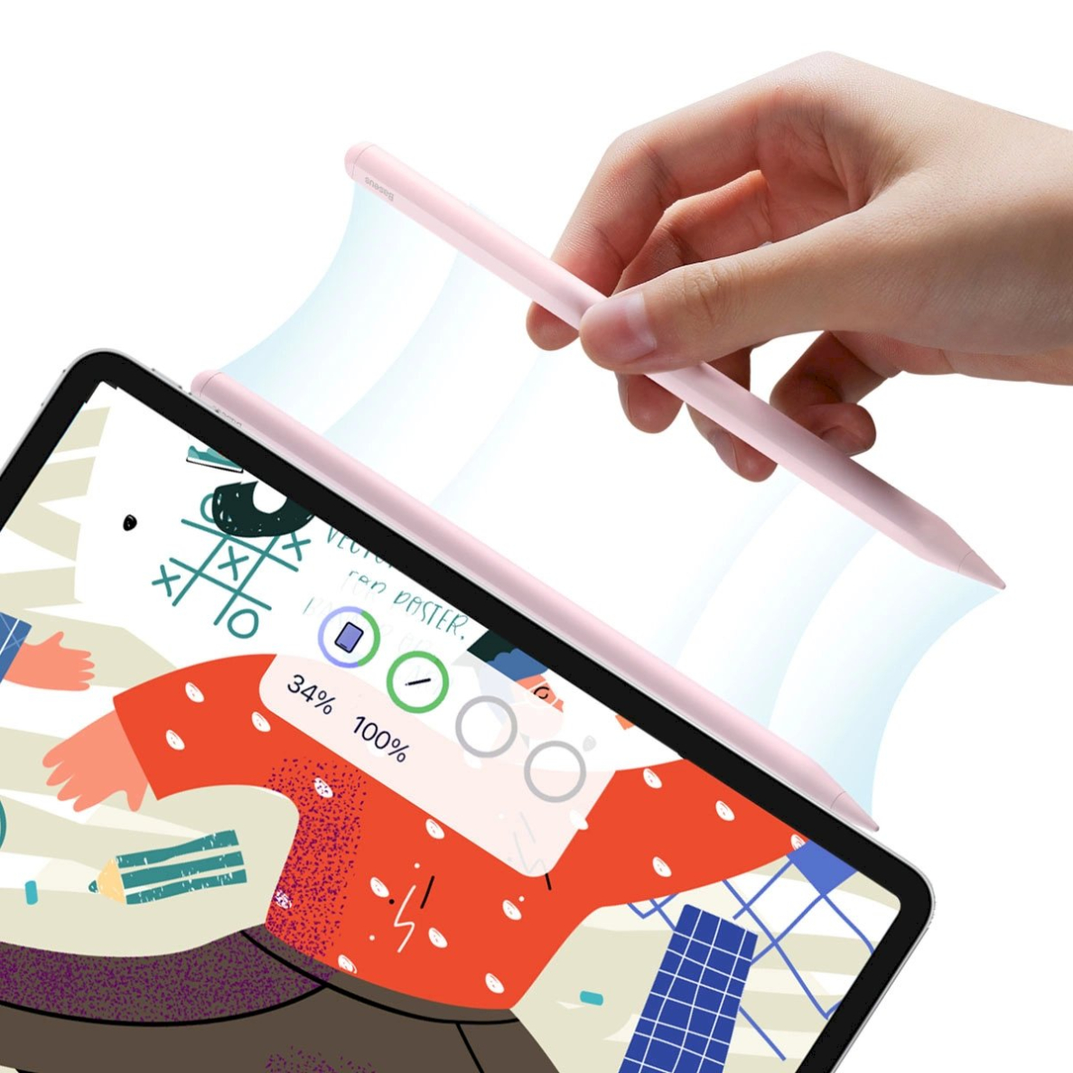 Pieštukas stylus iPad Baseus Smooth Writing 2 SXBC060104 - rožinis 1