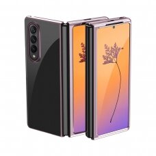 Dėklas Plating Samsung Galaxy Z Fold 4 Rožiniais kraštais