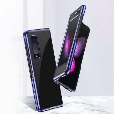 Plating Case hard case Electroplating frame Cover for Samsung Galaxy Fold blue 10 Plating Case hard case Electroplating frame Cover for Samsung Galaxy Fold blue 10