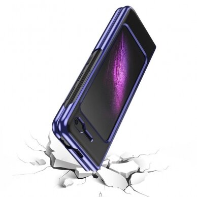 Plating Case hard case Electroplating frame Cover for Samsung Galaxy Fold blue 2 Plating Case hard case Electroplating frame Cover for Samsung Galaxy Fold blue 2
