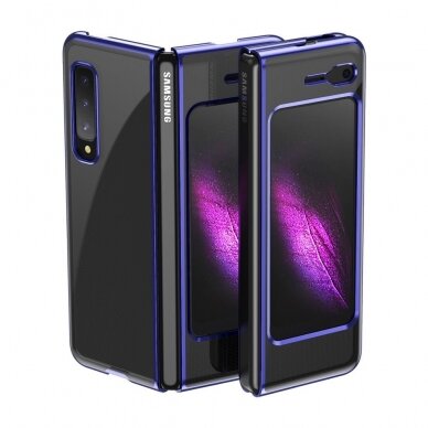 Plating Case hard case Electroplating frame Cover for Samsung Galaxy Fold blue Plating Case hard case Electroplating frame Cover for Samsung Galaxy Fold blue