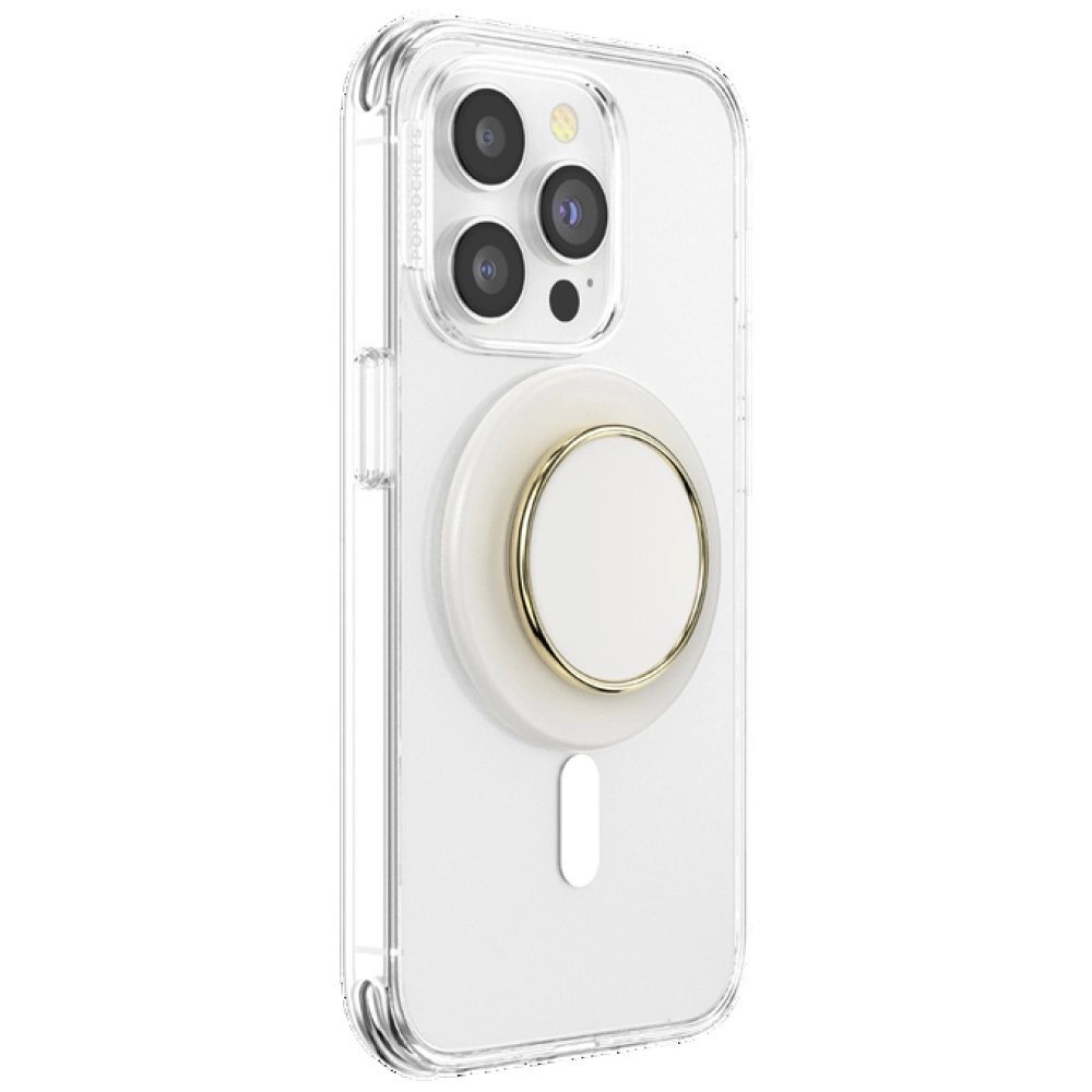 Telefono laikiklis su MagSafe Popsockets Round Luxe Coconut Creme Enamel 3