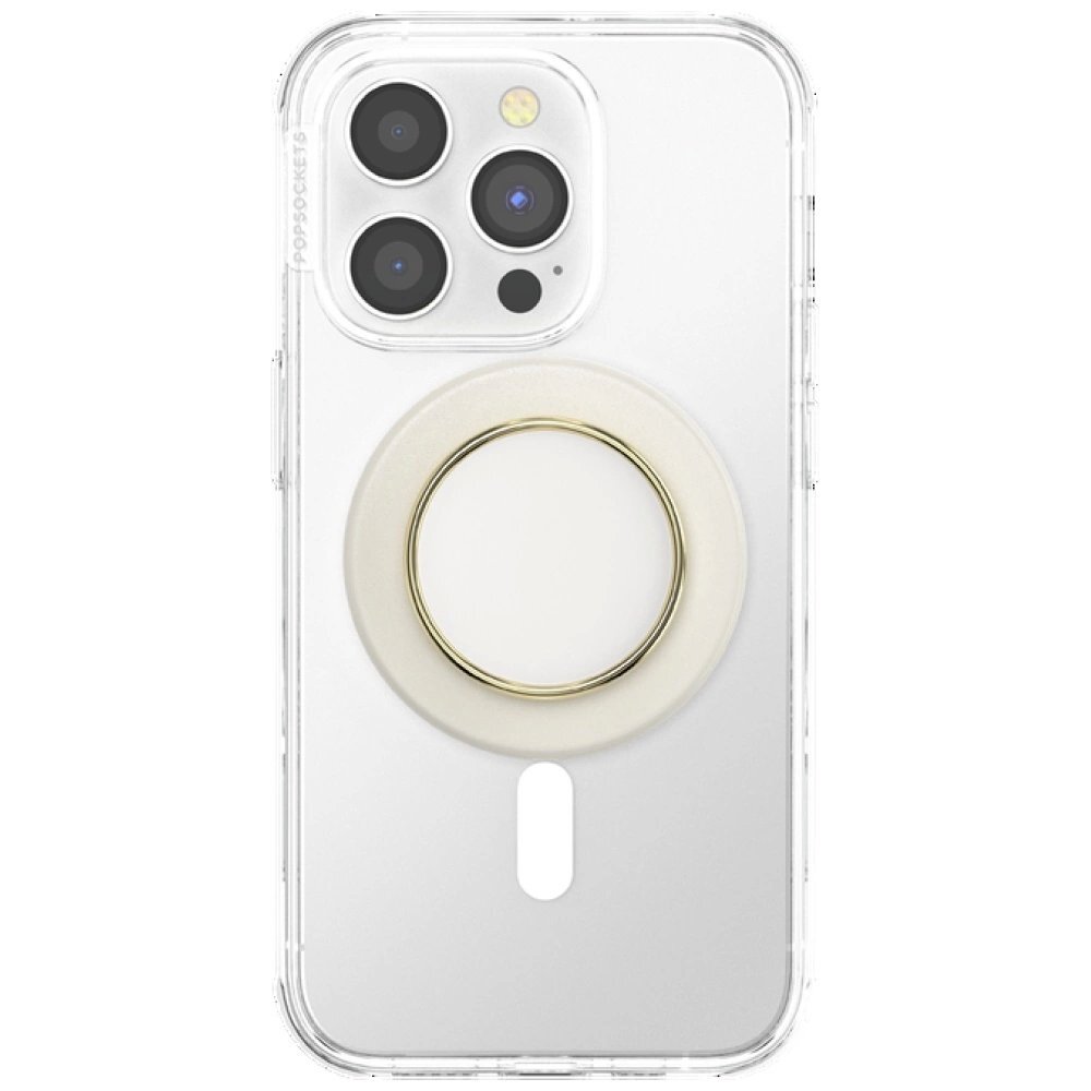 Telefono laikiklis su MagSafe Popsockets Round Luxe Coconut Creme Enamel 4