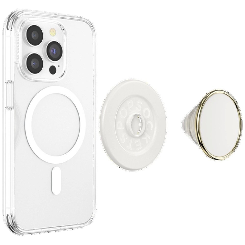 Telefono laikiklis su MagSafe Popsockets Round Luxe Coconut Creme Enamel 5