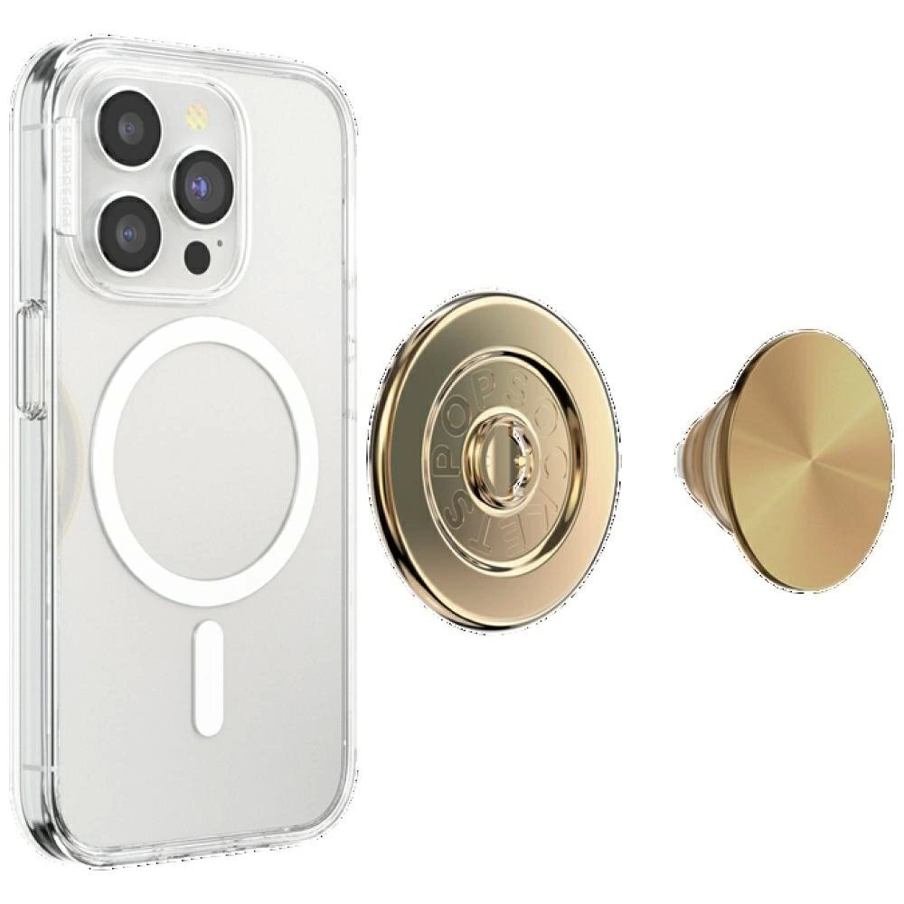 Telefono laikiklis su MagSafe Popsockets Round Radial Gold Aluminum 6