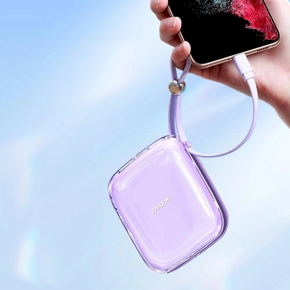 Powerbank Joyroom JR-L005 10000mAh Lightning USB-A - violetinis 1 Powerbank Joyroom JR-L005 10000mAh Lightning USB-A - violetinis 1