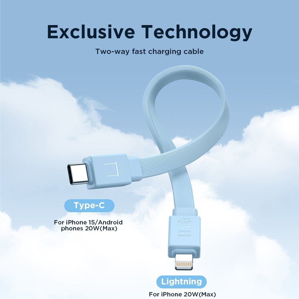 Išorinė baterija Powerbank Joyroom JR-PBM01 magnetinė 10000mAh 20W su stovu + Lightning kabeliu – USB-C – mėlyna 10 Išorinė baterija Powerbank Joyroom JR-PBM01 magnetinė 10000mAh 20W su stovu + Lightning kabeliu – USB-C – mėlyna 10