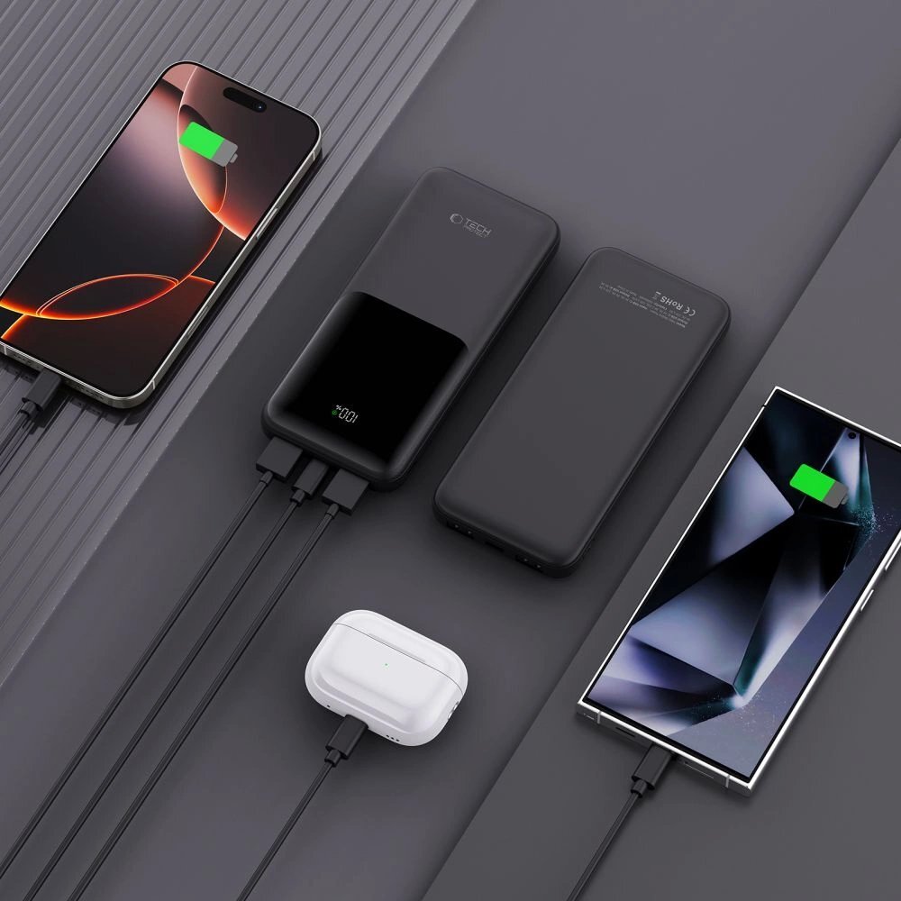 Išorinė baterija Powerbank Tech-Protect PB01 10000mAh 22.5W – juoda 5 Išorinė baterija Powerbank Tech-Protect PB01 10000mAh 22.5W – juoda 5