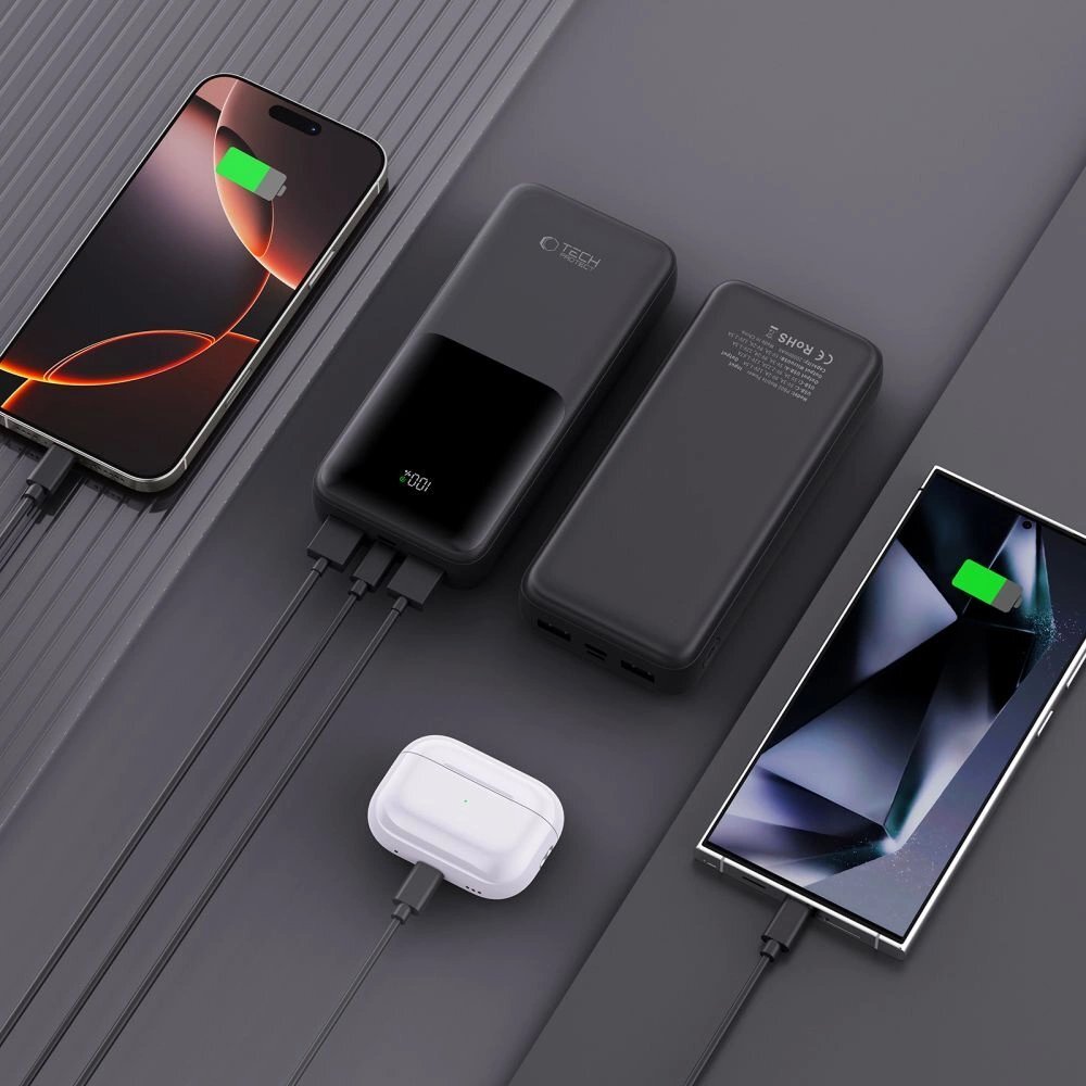 Išorinė baterija Powerbank Tech-Protect PB02 20000mAh 22.5W – juoda 5