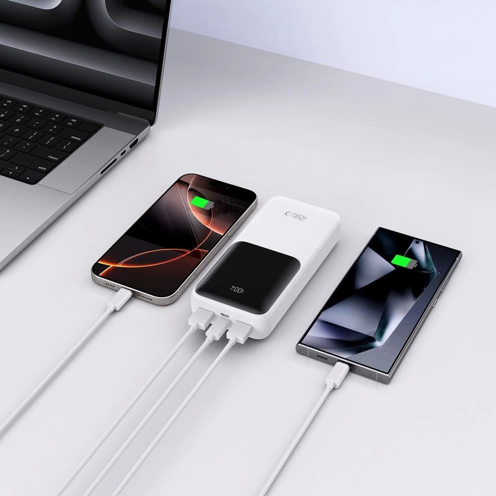 Išorinė baterija Powerbank Tech-Protect PB02 20000mAh 22.5W – balta 6