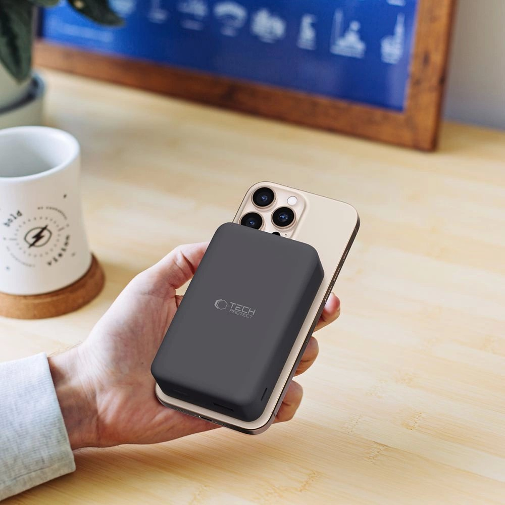 Tech-Protect PB12 LifeMag Powerbank su MagSafe 20000mAh – juodas 7