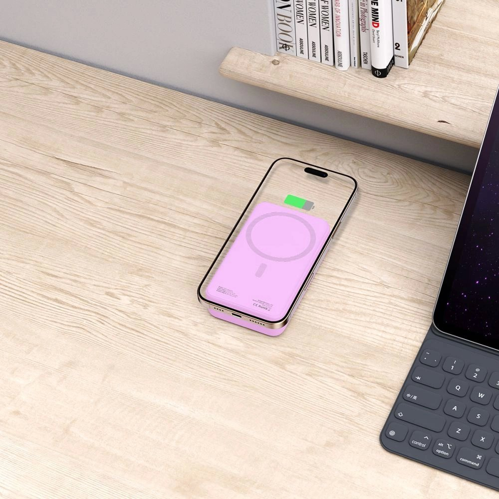 Tech-Protect PB12 LifeMag Powerbank su MagSafe 20000mAh – violetinis 6