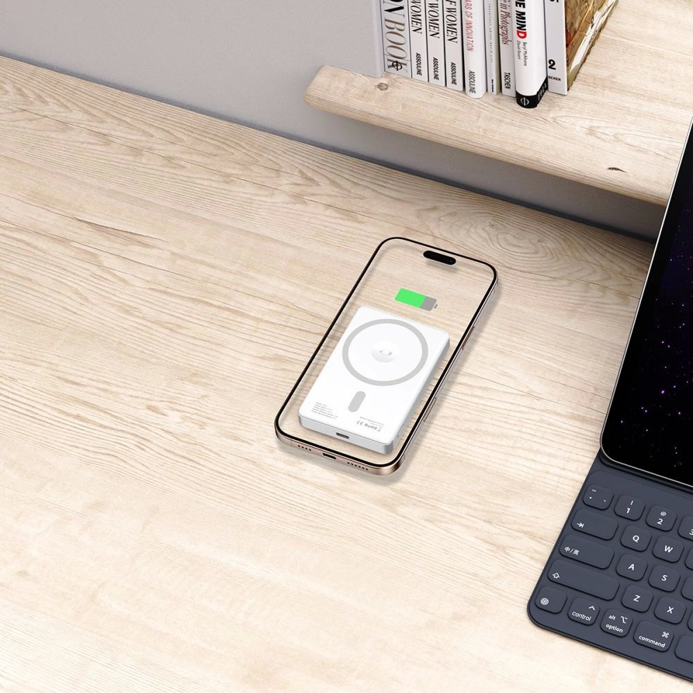 Tech-Protect PB33 LifeMag Powerbank su MagSafe 5000mAh – sidabrinis 6