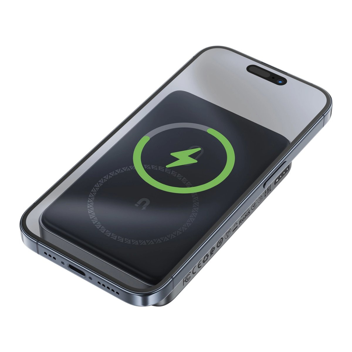 Acefast M10 Powerbank magnetinis 2x USB-C PD 30W su 15W belaidžiu įkrovimu ir USB-C kabeliu – juodas 2