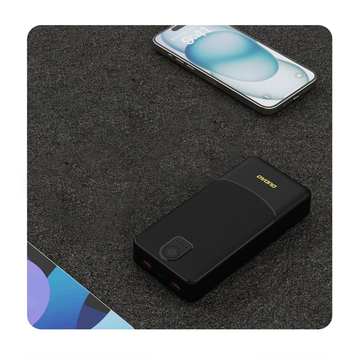 Išorinė baterija Powerbank Dudao K10Pro 20000mAh 2.4A 2x USB-A – juoda 3