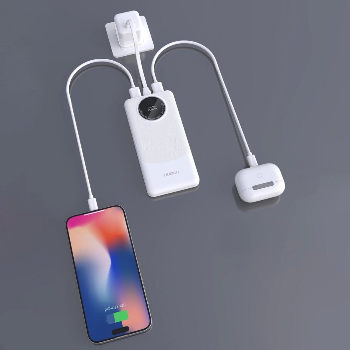 Išorinė baterija Powerbank Dudao K12 10000mAh PD22.5W USB-A / USB-C – juoda 4 Išorinė baterija Powerbank Dudao K12 10000mAh PD22.5W USB-A / USB-C – juoda 4