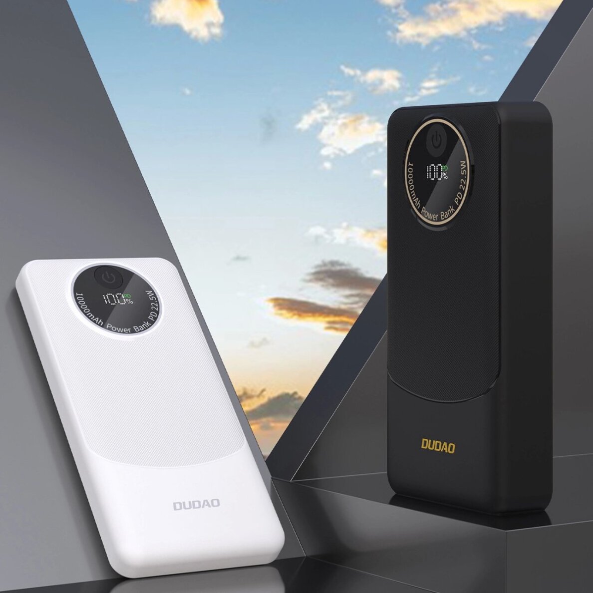 Išorinė baterija Powerbank Dudao K12 10000mAh PD22.5W USB-A / USB-C – balta 1 Išorinė baterija Powerbank Dudao K12 10000mAh PD22.5W USB-A / USB-C – balta 1