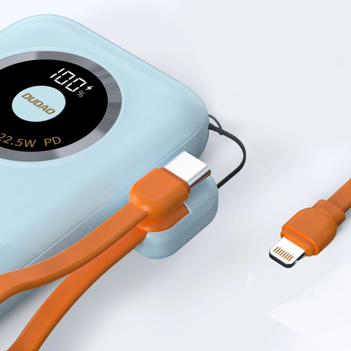 Išorinė baterija Powerbank Dudao K21 Mini 10000mAh 22.5W USB-A / USB-C – mėlyna 2