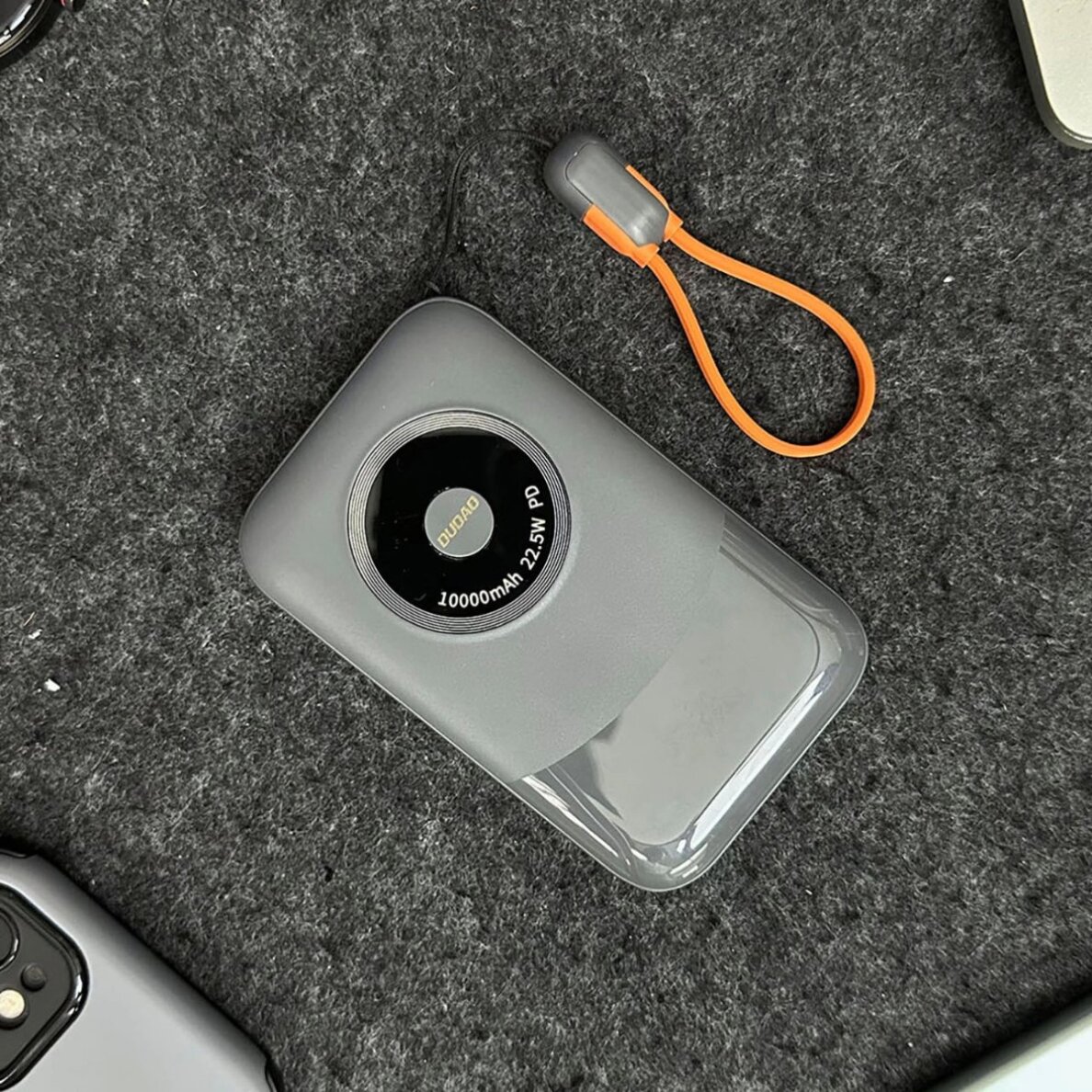 Išorinė baterija Powerbank Dudao K21 Mini 10000mAh 22.5W USB-A / USB-C – pilka 2