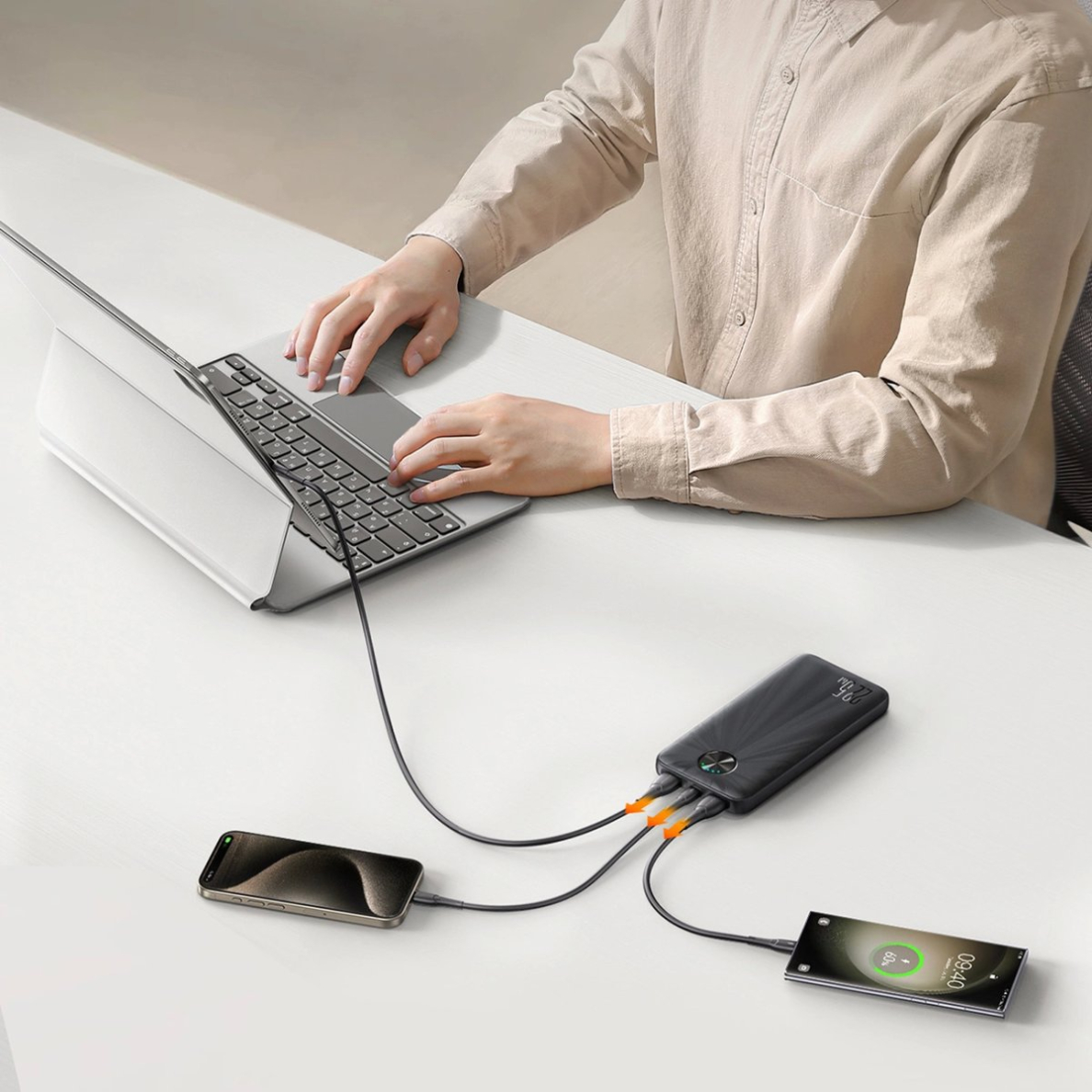 Joyroom JR-PBF15 Powerbank 10000mAh USB-C / USB-A 22.5W – juodas 9 Joyroom JR-PBF15 Powerbank 10000mAh USB-C / USB-A 22.5W – juodas 9