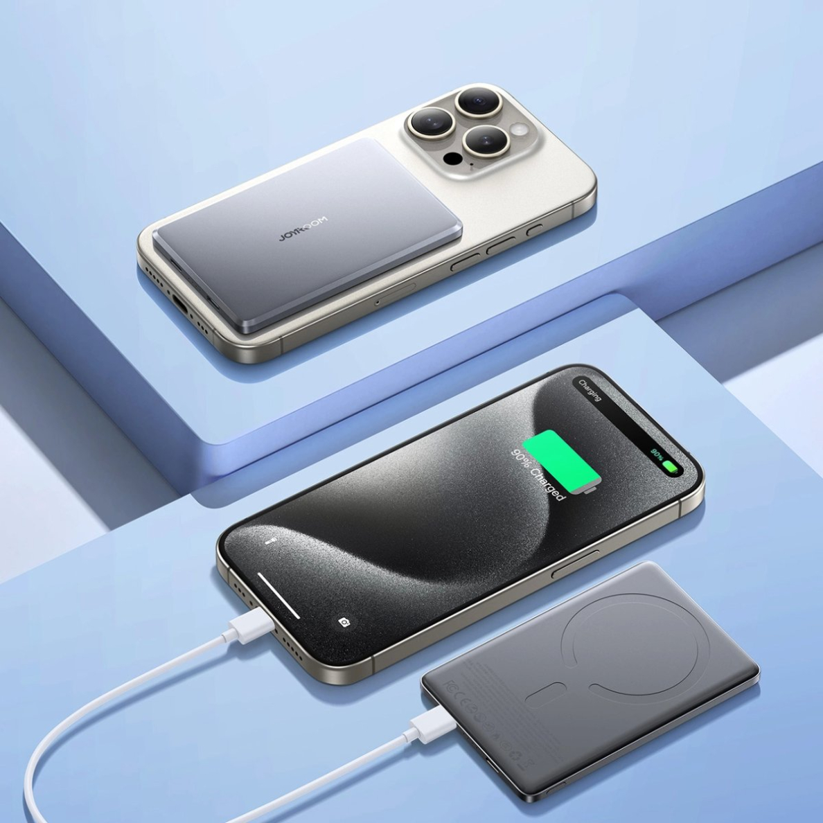 Joyroom JR-PBM08 Powerbank 5000mAh 20W su belaidžiu įkrovimu – pilkas 16