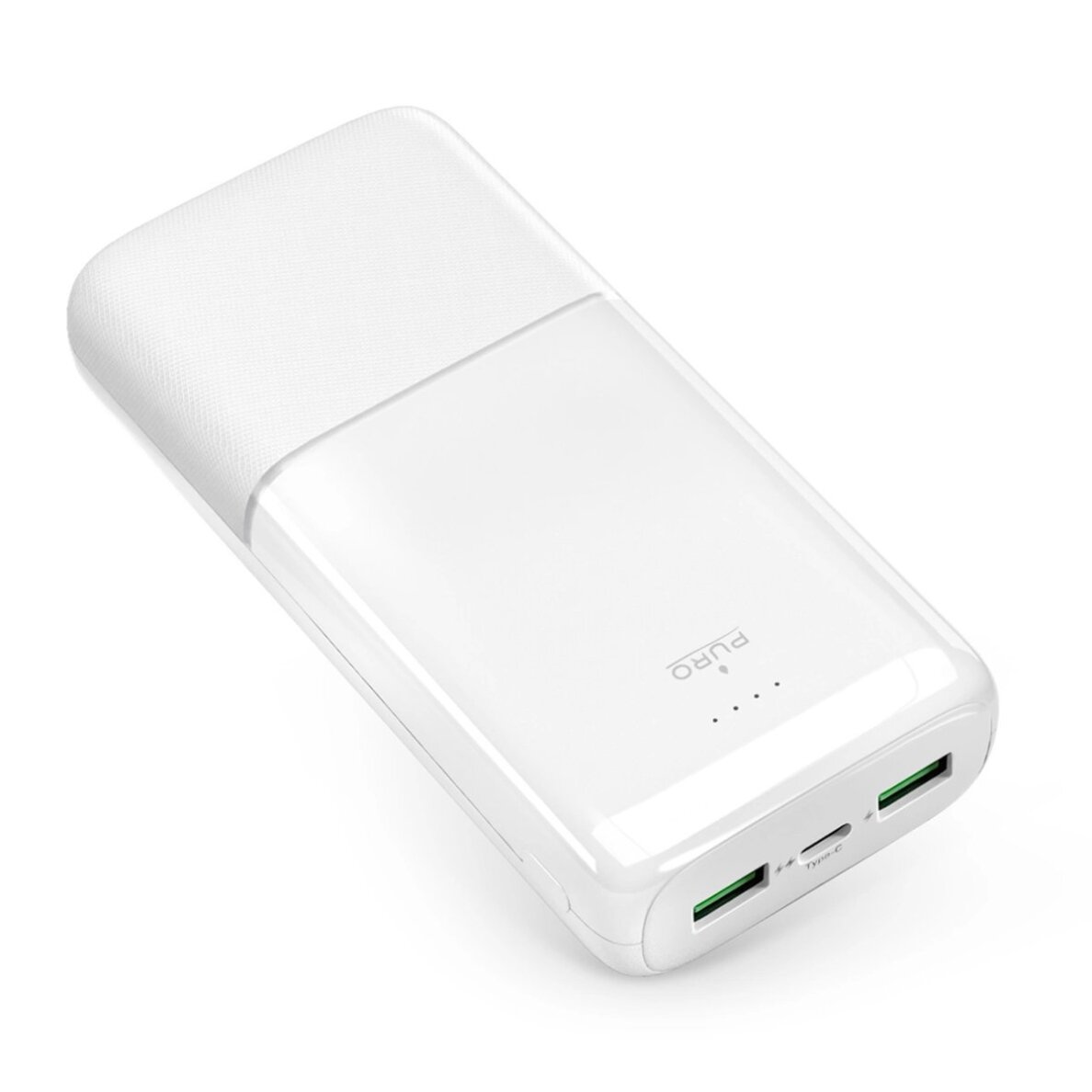 Išorinė baterija Powerbank Puro DAILY 20 PLUS 20000mAh 2x USB-A / 1x USB-C 22.5W PD AFC – balta