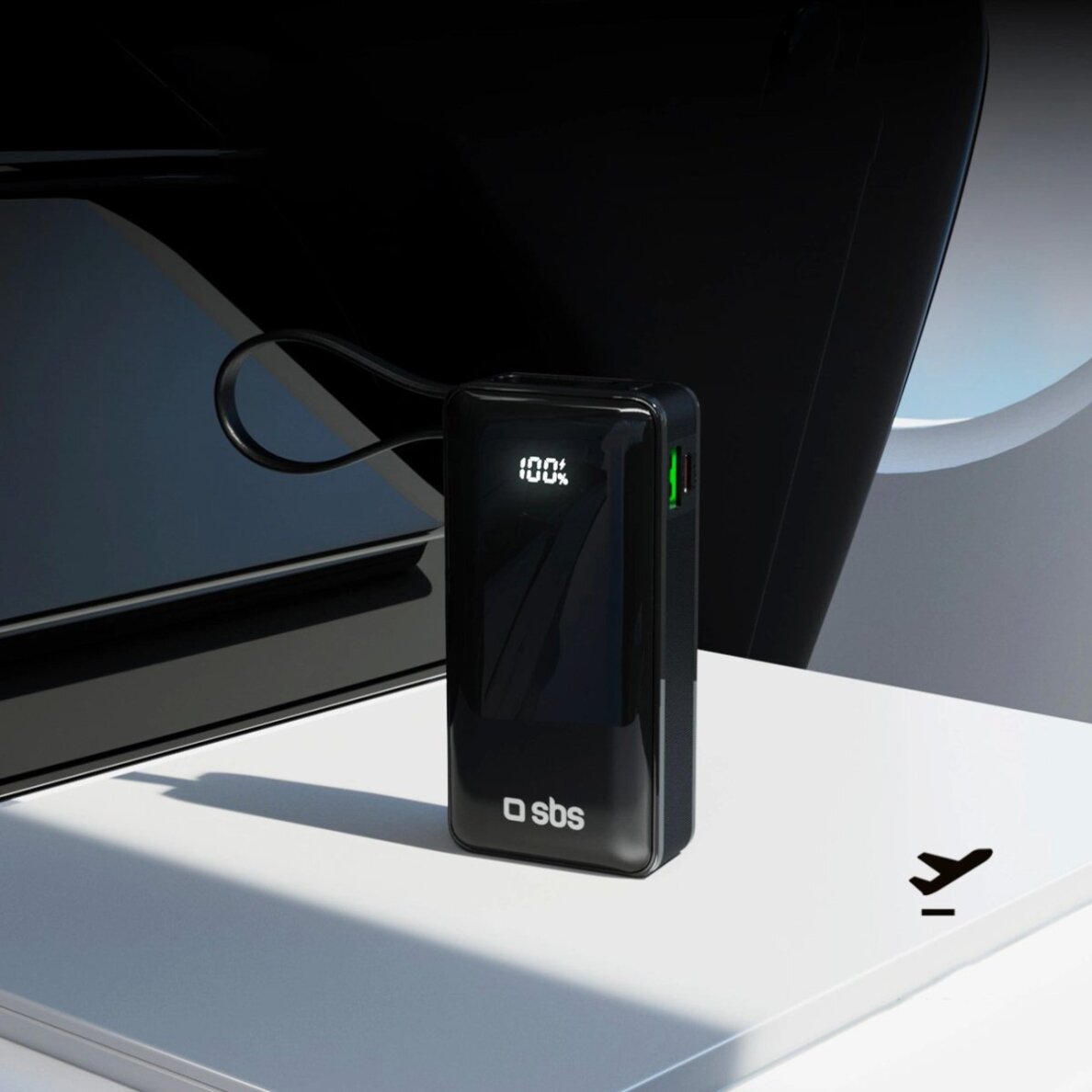 Išorinė baterija Powerbank SBS 10000mAh 20W su integruotu USB-C laidu ir skaitmeniniu ekranu – juoda 12 Išorinė baterija Powerbank SBS 10000mAh 20W su integruotu USB-C laidu ir skaitmeniniu ekranu – juoda 12