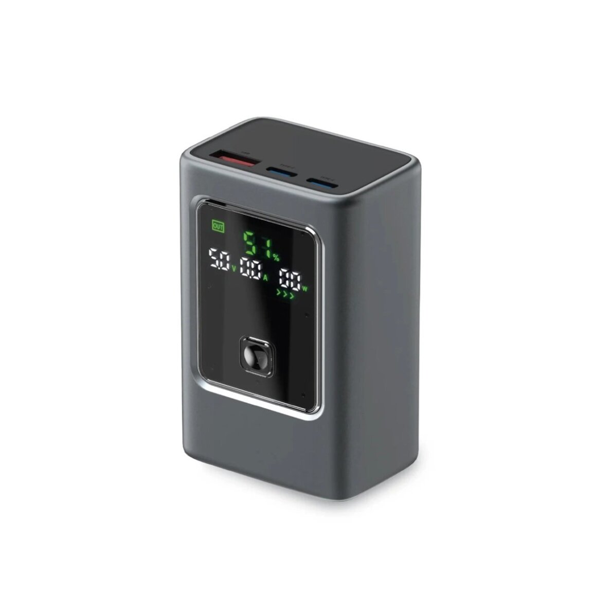 Išorinė baterija Powerbank SBS 10000mAh PD 35W su LCD ekranu – pilka Išorinė baterija Powerbank SBS 10000mAh PD 35W su LCD ekranu – pilka