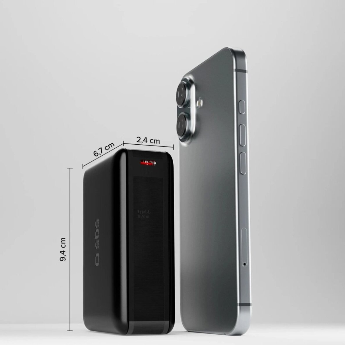 Išorinė baterija Powerbank SBS 20000mAh 65W PD AFC USB-C / USB-A nešiojamam kompiuteriui, planšetei ir išmaniajam telefonui – juoda 9 Išorinė baterija Powerbank SBS 20000mAh 65W PD AFC USB-C / USB-A nešiojamam kompiuteriui, planšetei ir išmaniajam telefonui – juoda 9