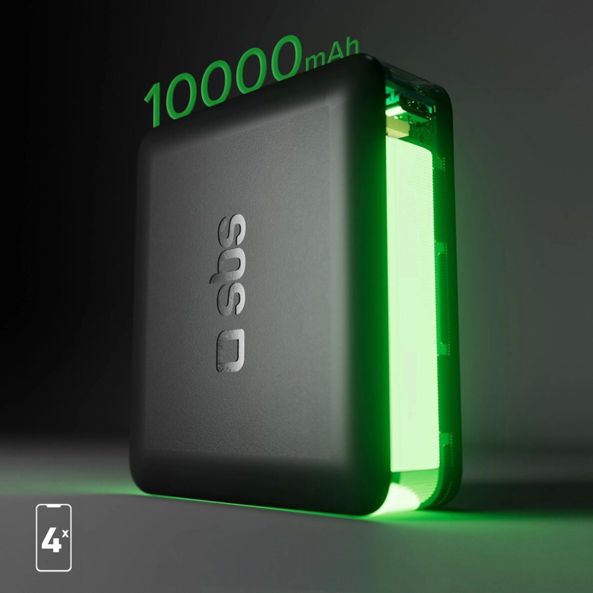 Išorinė baterija Powerbank SBS TEBB10000HDPD20K 10000mAh su Power Delivery – juoda 6