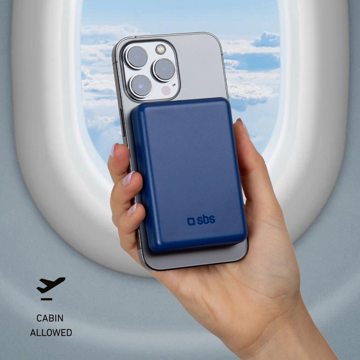 Išorinė baterija Powerbank SBS TEBB5000MAG1CB 5000mAh suderinama su MagSafe – mėlyna 2