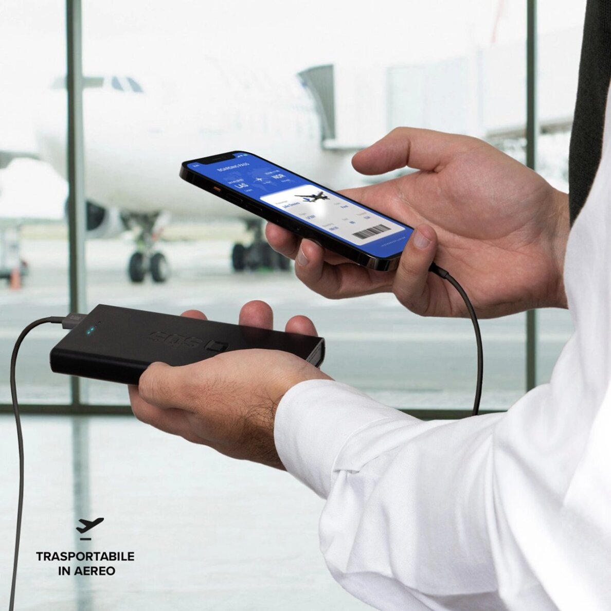 Išorinė baterija Powerbank SBS TTBB10000FASTPD20K 10000mAh 20W su Power Delivery – juoda 3