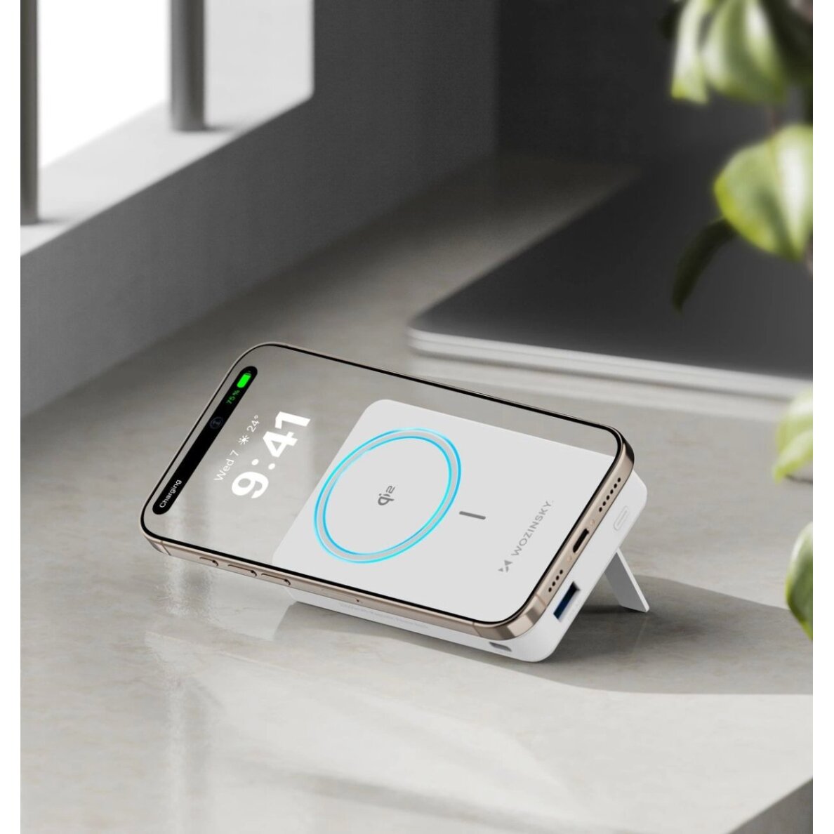 Išorinė baterija Powerbank Wozinsky WLWP-10KA0Y3WS 22.5W PD Qi2 10000mAh su stovu, 1x USB-A / 1x USB-C – balta 20 Išorinė baterija Powerbank Wozinsky WLWP-10KA0Y3WS 22.5W PD Qi2 10000mAh su stovu, 1x USB-A / 1x USB-C – balta 20