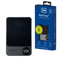 Išorinė baterija Powerbank 3mk MagSynergy 10000mAh indukcinė su MagSafe – juoda