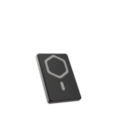 Išorinė baterija Powerbank UAG Ultra Slim 5K 5000mAh su stovu 10W USB-C kabeliu, suderinama su MagSafe – titano spalvos