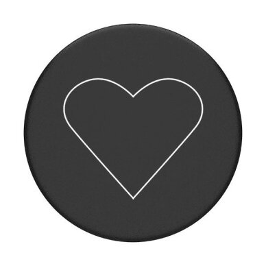 Telefono laikiklis Popsockets 2 White Heart Black 2