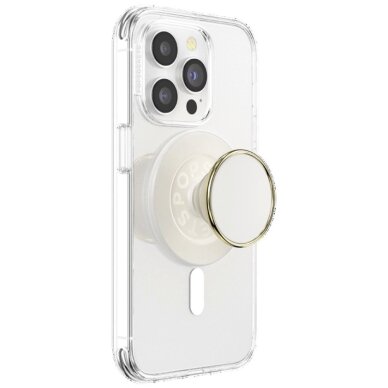 Telefono laikiklis su MagSafe Popsockets Round Luxe Coconut Creme Enamel 2 Telefono laikiklis su MagSafe Popsockets Round Luxe Coconut Creme Enamel 2