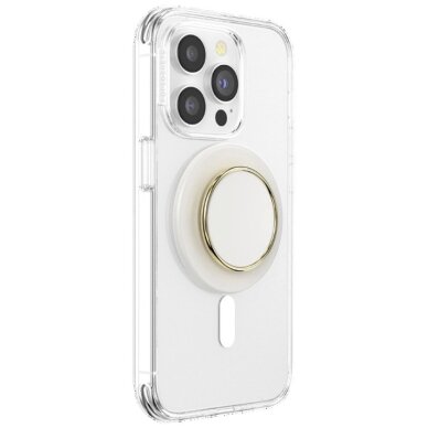 Telefono laikiklis su MagSafe Popsockets Round Luxe Coconut Creme Enamel 3