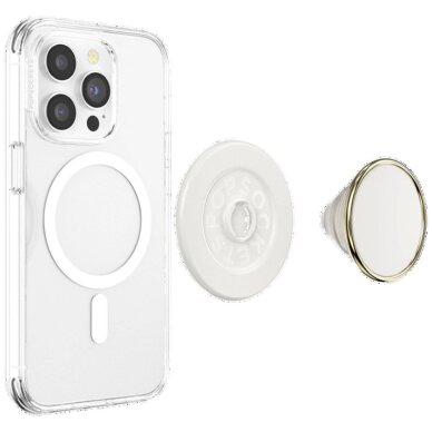 Telefono laikiklis su MagSafe Popsockets Round Luxe Coconut Creme Enamel 5