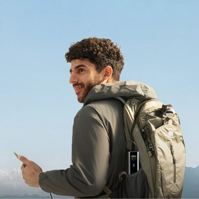 Išorinė baterija Powerbank Cuktech CKPB200UGLGR 210W 20000mAh 2x USB-C + 1x USB-A – pilka 4