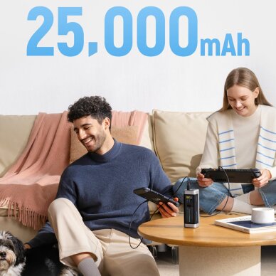 Išorinė baterija Powerbank Cuktech CUK00P23GLBK 210W 25000mAh 2x USB-C + 1x USB-A – juoda 2