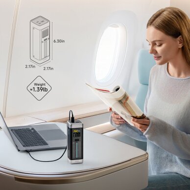 Išorinė baterija Powerbank Cuktech CUK00P23GLBK 210W 25000mAh 2x USB-C + 1x USB-A – juoda 6 Išorinė baterija Powerbank Cuktech CUK00P23GLBK 210W 25000mAh 2x USB-C + 1x USB-A – juoda 6