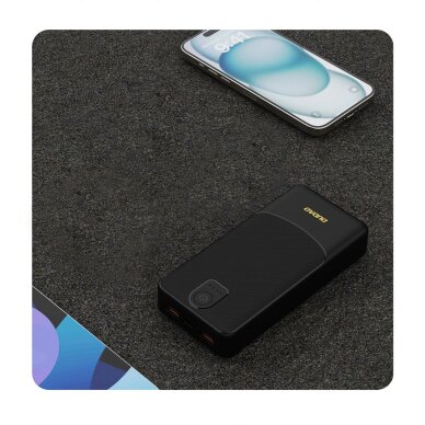 Išorinė baterija Powerbank Dudao K10Pro 20000mAh 2.4A 2x USB-A – juoda 3 Išorinė baterija Powerbank Dudao K10Pro 20000mAh 2.4A 2x USB-A – juoda 3