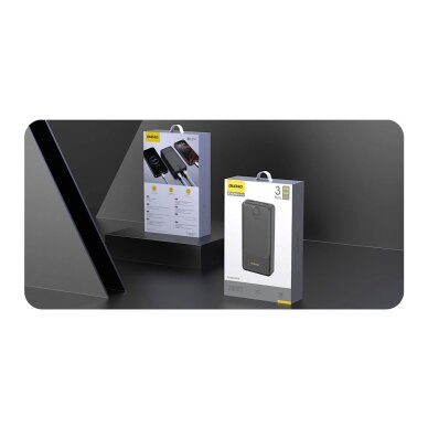 Išorinė baterija Powerbank Dudao K10Pro 20000mAh 2.4A 2x USB-A – juoda 4 Išorinė baterija Powerbank Dudao K10Pro 20000mAh 2.4A 2x USB-A – juoda 4