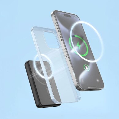 Išorinė baterija Powerbank Dudao K14S+ 10000mAh 20W USB-A / USB-C / MagSafe su stovu – juoda 2