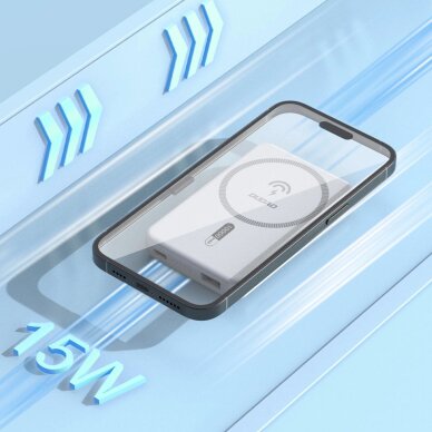 Išorinė baterija Powerbank Dudao K14S+ 10000mAh 20W USB-A / USB-C / MagSafe su stovu – balta 2